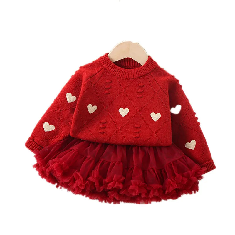 Conjunto Love Saia tutu e Blusa