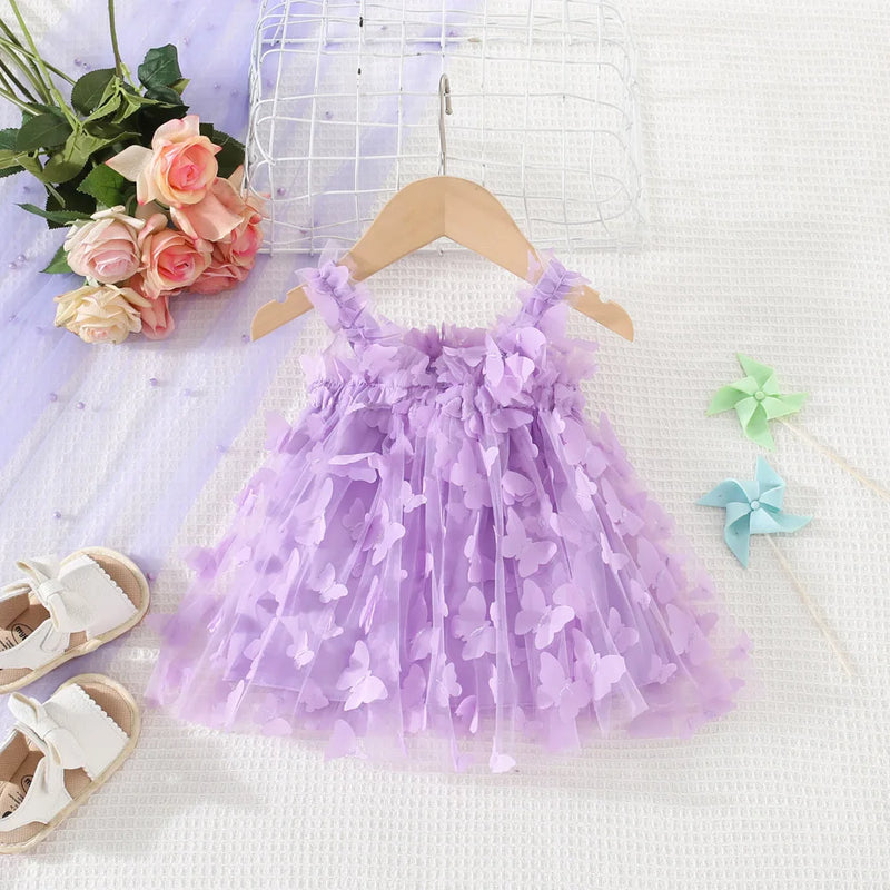 Vestido infantil Borboletas 3D infantil